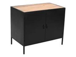 Vente-unique Wastafelmeubel-Meubel Voor Onder Wastafel Van Metaal - 2 Deuren - 95 Cm - Orionis