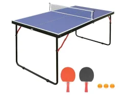 Vente-unique Spel Voor Buiten-Mini-Pingpongtafel Met Batjes, Ballen En Net - L137 X D76 X H67 Cm - Denis