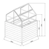 EXPERTLAND Tuinkas-Mini-Tuinkas Van Polycarbonaat En Structuur Van Aluminium - L120 X B120 X H169 Cm - Antraciet - Genista