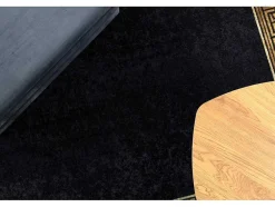 RugsX Groot Tapijt-Miro 51223.806 Tapijt Wasbaar Kader, Grieks Antislip - Zwart / Goud 200X290 Cm