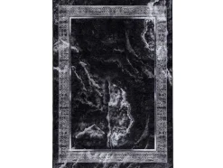 RugsX Klein Tapijt-Miro 51278.810 Tapijt Wasbaar Marmer, Grieks Antislip - Zwart / Wit 140X190 Cm