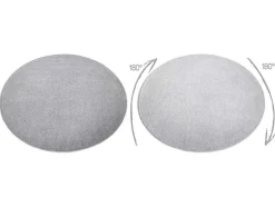 RugsX Tapijt Rond-Modern Tapijt Wasbaar Latio 71351060 Rond Zilverkleuring Cercle 120 Cm