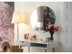 Vente-unique Spiegel-Moderne Ronde Spiegel Boven De Wastafel Voor Badkamer O70