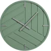 OZAIA Wandklok-Moderne Wandklok - D. 50 Cm - Groen En Zilverkleurig - Herti