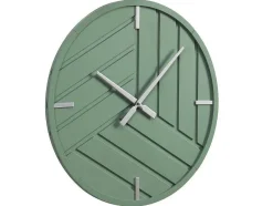 OZAIA Wandklok-Moderne Wandklok - D. 50 Cm - Groen En Zilverkleurig - Herti