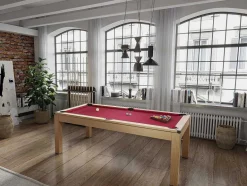 Vente-unique Spel Voor Binnen-Modulaire Tafel - Biljart En Pingpong Balthazar - 213 X 112 X 81,5 Cm - Rood
