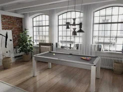 Vente-unique Spel Voor Binnen-Modulaire Tafel - Biljart En Pingpong Balthazar - 213 X 112 X 81,5 Cm - Grijs