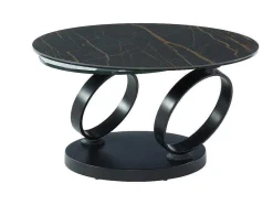 Maison Céphy Salontafel-Moduleerbare Design-Salontafel Van Gehard Glas En Keramiek Joline
