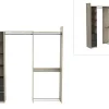 Vente-unique Kledingkast-Moduleerbare Kleerkast Hoek Of Recht - L200 Cm - Kleur: Naturel En Zwart - Emilyo