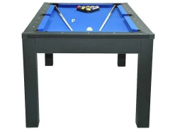 Vente-unique Eettafel-Moduleerbare Tafel - Biljart En Tafeltennis - L182 X B102 X H80 Cm - Zwart - Sousa
