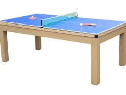 Vente-unique Eettafel-Moduleerbare Tafel - Biljart En Tafeltennis Balthazar - 213 X 112 X 81.5 Cm - Blauw