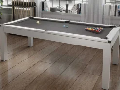Vente-unique Spel Voor Binnen-Moduleerbare Tafel - Wit - Biljart En Tafeltennis - L182 X B102 X H80 Cm - Henk