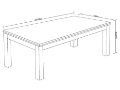 Vente-unique Spel Voor Binnen-Moduleerbare Tafel - Wit - Biljart En Tafeltennis - L182 X B102 X H80 Cm - Henk