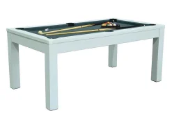 Vente-unique Spel Voor Binnen-Moduleerbare Tafel - Wit - Biljart En Tafeltennis - L182 X B102 X H80 Cm - Henk