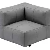 MYLIA Loungeset-Moduleerbare Tuinzithoek 5 Plaatsen Van Stof: 3 Fauteuils, 1 Hoek, 1 Poef En 1 Salontafel - Antraciet - Livai Van