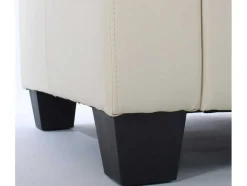 Vente-unique Kunstleren Zitbank-Moncalieri Bankstel (Set Van 2), Creme