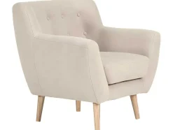 Vente-unique Fauteuil Met Holle Rugleuning-Monte Fauteuil Zandkleurig.