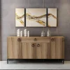 Homemania Ladekast-Moon Multifunctioneel Kabinet, Walnoot, 160X42X75 Cm, Epikasa