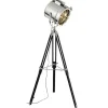 EPIKASA Staande Lamp-Movie Vloerlamp, Zilver, Zwart, 45X45X175 Cm,