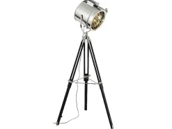 EPIKASA Staande Lamp-Movie Vloerlamp, Zilver, Zwart, 45X45X175 Cm,