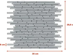 BRICOSOL Mozaiek-Mozaiek Vloer En Wand In Creme Marmer - Set Van 1M - Moyali