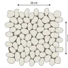 BRICOSOL Mozaiek-Mozaiektegels Vloer En Muur Ola Van Natuurlijke Kiezel - Creme - Pak Van 1M