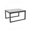 ModernLuxe Loungeset-Multifunctioneel Ijzeren Tuinmeubel - Loungebank Met Verstelbare Luifel - 5 Zitplaatsen En 1 Salontafel - Grijs