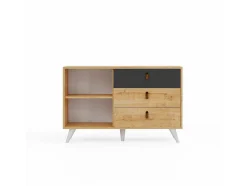 EPIKASA Buffetkast-Multifunctionele Kast Pera - Eik - 120X36,5X77 Cm -