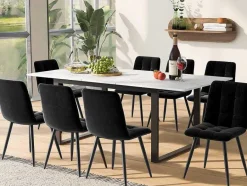 ModernLuxe Eettafel-Multifunctionele Uitschuifbare Eettafel - Industriele Stijl - Wit