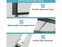 ModernLuxe Eettafel-Multifunctionele Uitschuifbare Eettafel - Industriele Stijl - Wit