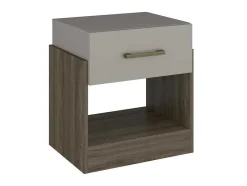 Vente-unique Nachtkastje-Nachtkastje - 1 Lade - Taupe & Bruin - Bodil Ii