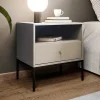 Vente-unique Nachtkastje-Nachtkastje - 1 Lade En 1 Nis - Beige - Bogdan