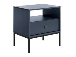Vente-unique Nachtkastje-Nachtkastje Bogdan - 1 Lade En 1 Nis - Blauw
