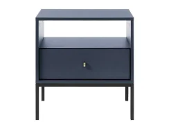 Vente-unique Nachtkastje-Nachtkastje Bogdan - 1 Lade En 1 Nis - Blauw