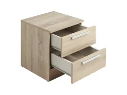 Vente-unique Nachtkastje-Nachtkastje Mathias - 2 Laden - Naturel