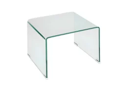 Vente-unique Nachtkastje-Nachtkastje Suzana - Gebogen Gehard Glas