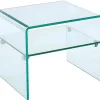Vente-unique Nachtkastje-Nachtkastje Van Gehard Glas - 1 Nis - Stileos