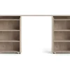 Vente-unique Hoofdeinde En Brugkast-Nada Hoofdbord 160 Cm 4 Planken Hickory Decor.
