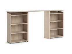 Vente-unique Hoofdeinde En Brugkast-Nada Hoofdbord 160 Cm 4 Planken Hickory Decor.