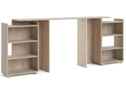 Vente-unique Hoofdeinde En Brugkast-Nada Hoofdbord 160 Cm 4 Planken Hickory Decor.
