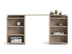 Vente-unique Hoofdeinde En Brugkast-Nada Hoofdbord 160 Cm 4 Planken Hickory Decor.