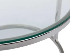 PASCAL MORABITO Salontafel-Nesttafels Van Gehard Glas En Roestvrij Staal - Zilver - Maevane Ii Van