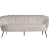 Vente-unique Modulair-Nice Bank 3 Persoons Velours Beige.
