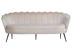 Vente-unique Modulair-Nice Bank 3 Persoons Velours Beige.