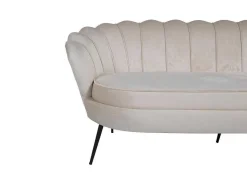 Vente-unique Modulair-Nice Bank 3 Persoons Velours Beige.