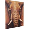 Vente-unique Schilderij-Olieverfschilderij Close-Up Olifant Handgeschilderd