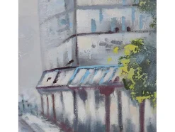 Vente-unique Schilderij-Olieverfschilderij Dorp Handgeschilderd