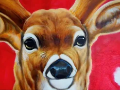 Vente-unique Schilderij-Olieverfschilderij Hert Handgeschilderd