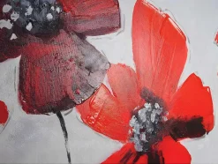 Vente-unique Schilderij-Olieverfschilderij Klaproos Handgeschilderd