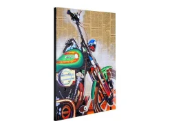 Vente-unique Schilderij-Olieverfschilderij Motor Handgeschilderd